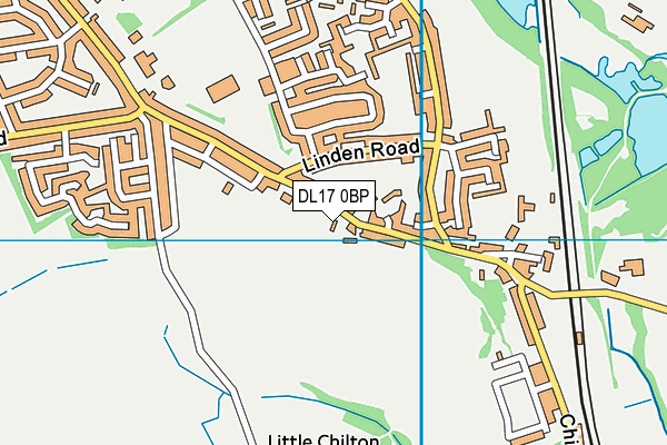 DL17 0BP map - OS VectorMap District (Ordnance Survey) DL17 0BP map - OS VectorMap District (Ordnance Survey)