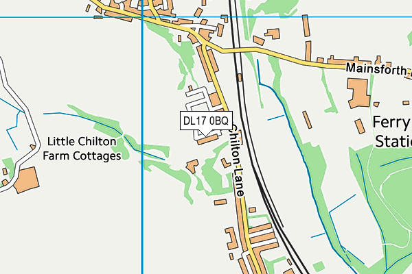 DL17 0BQ map - OS VectorMap District (Ordnance Survey)