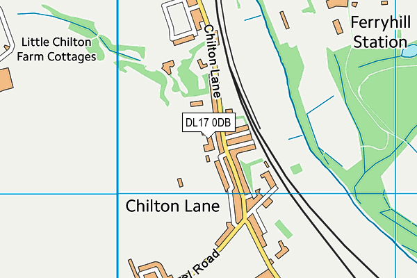 DL17 0DB map - OS VectorMap District (Ordnance Survey) DL17 0DB map - OS VectorMap District (Ordnance Survey)