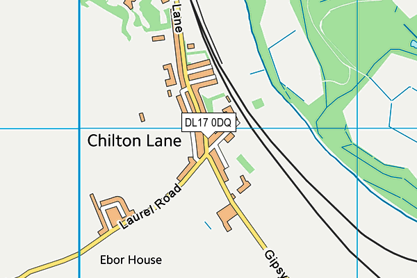 DL17 0DQ map - OS VectorMap District (Ordnance Survey)
