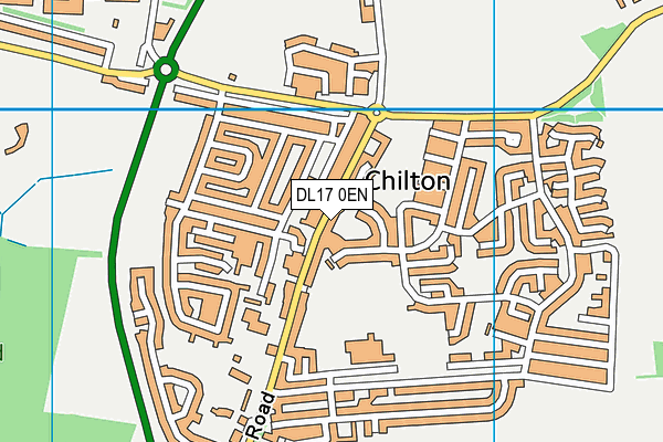 DL17 0EN map - OS VectorMap District (Ordnance Survey) DL17 0EN map - OS VectorMap District (Ordnance Survey)