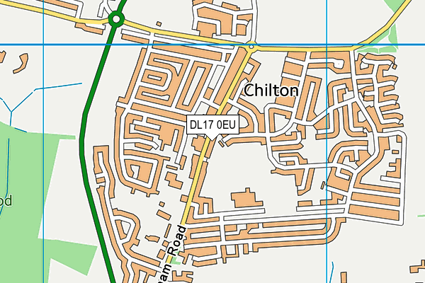 DL17 0EU map - OS VectorMap District (Ordnance Survey) DL17 0EU map - OS VectorMap District (Ordnance Survey)