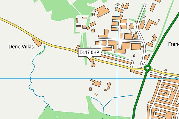 DL17 0HP map - OS VectorMap District (Ordnance Survey) DL17 0HP map - OS VectorMap District (Ordnance Survey)
