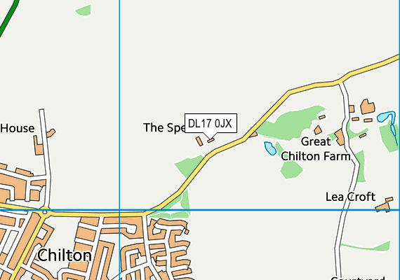 DL17 0JX map - OS VectorMap District (Ordnance Survey) DL17 0JX map - OS VectorMap District (Ordnance Survey)