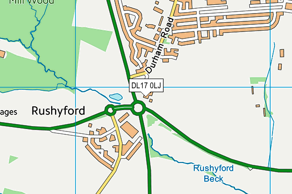 DL17 0LJ map - OS VectorMap District (Ordnance Survey) DL17 0LJ map - OS VectorMap District (Ordnance Survey)