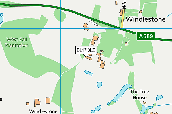 DL17 0LZ map - OS VectorMap District (Ordnance Survey)