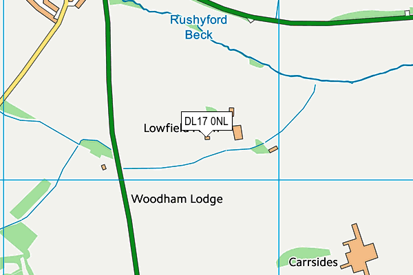 DL17 0NL map - OS VectorMap District (Ordnance Survey) DL17 0NL map - OS VectorMap District (Ordnance Survey)