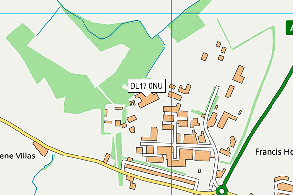 DL17 0NU map - OS VectorMap District (Ordnance Survey) DL17 0NU map - OS VectorMap District (Ordnance Survey)