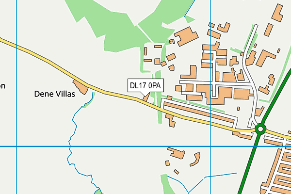 DL17 0PA map - OS VectorMap District (Ordnance Survey) DL17 0PA map - OS VectorMap District (Ordnance Survey)