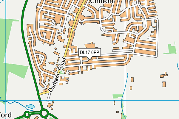 DL17 0PP map - OS VectorMap District (Ordnance Survey) DL17 0PP map - OS VectorMap District (Ordnance Survey)