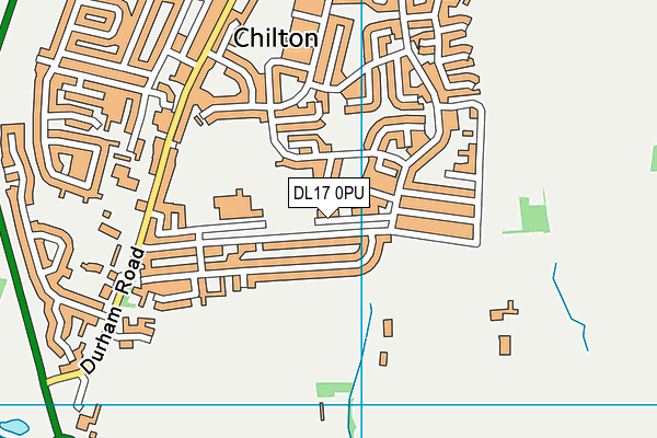 DL17 0PU map - OS VectorMap District (Ordnance Survey) DL17 0PU map - OS VectorMap District (Ordnance Survey)