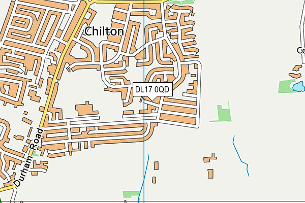 DL17 0QD map - OS VectorMap District (Ordnance Survey) DL17 0QD map - OS VectorMap District (Ordnance Survey)