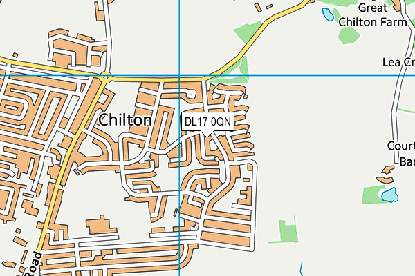 DL17 0QN map - OS VectorMap District (Ordnance Survey) DL17 0QN map - OS VectorMap District (Ordnance Survey)