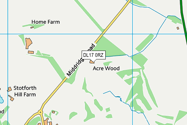 DL17 0RZ map - OS VectorMap District (Ordnance Survey) DL17 0RZ map - OS VectorMap District (Ordnance Survey)