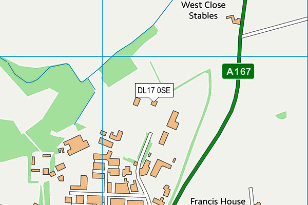 DL17 0SE map - OS VectorMap District (Ordnance Survey) DL17 0SE map - OS VectorMap District (Ordnance Survey)