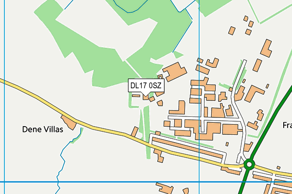 DL17 0SZ map - OS VectorMap District (Ordnance Survey) DL17 0SZ map - OS VectorMap District (Ordnance Survey)