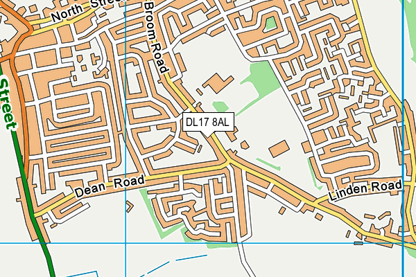 DL17 8AL map - OS VectorMap District (Ordnance Survey) DL17 8AL map - OS VectorMap District (Ordnance Survey)