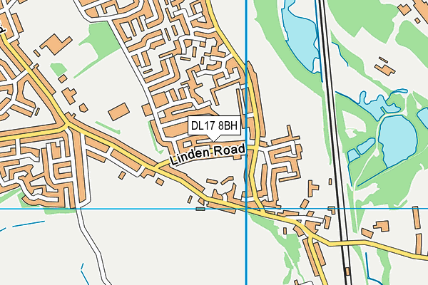 DL17 8BH map - OS VectorMap District (Ordnance Survey) DL17 8BH map - OS VectorMap District (Ordnance Survey)