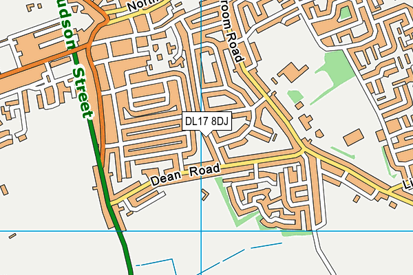 DL17 8DJ map - OS VectorMap District (Ordnance Survey) DL17 8DJ map - OS VectorMap District (Ordnance Survey)