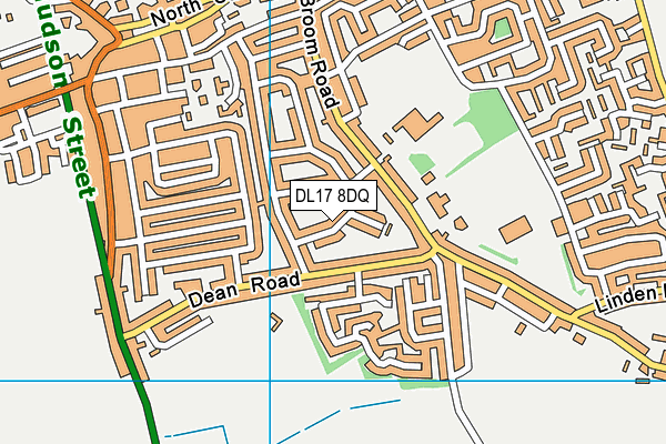 DL17 8DQ map - OS VectorMap District (Ordnance Survey) DL17 8DQ map - OS VectorMap District (Ordnance Survey)