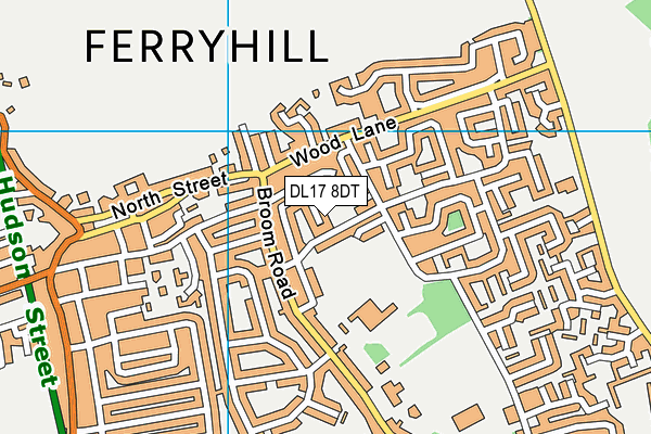 DL17 8DT map - OS VectorMap District (Ordnance Survey) DL17 8DT map - OS VectorMap District (Ordnance Survey)