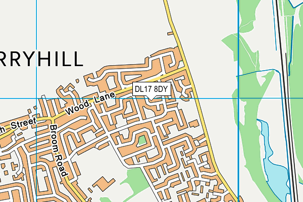 DL17 8DY map - OS VectorMap District (Ordnance Survey) DL17 8DY map - OS VectorMap District (Ordnance Survey)