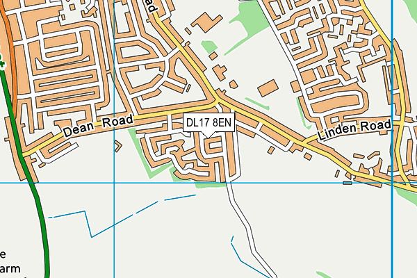 DL17 8EN map - OS VectorMap District (Ordnance Survey) DL17 8EN map - OS VectorMap District (Ordnance Survey)