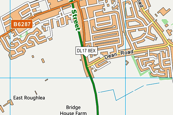 DL17 8EX map - OS VectorMap District (Ordnance Survey) DL17 8EX map - OS VectorMap District (Ordnance Survey)