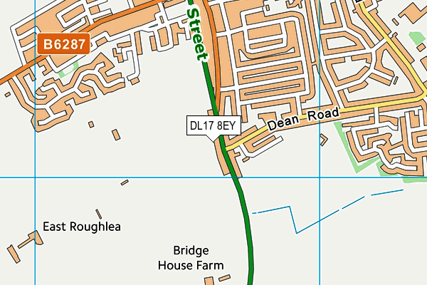 DL17 8EY map - OS VectorMap District (Ordnance Survey)