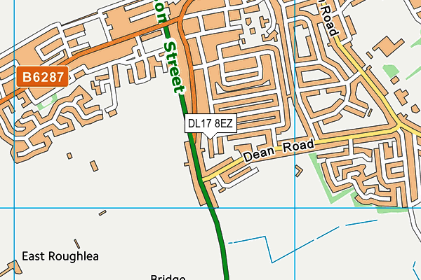 DL17 8EZ map - OS VectorMap District (Ordnance Survey) DL17 8EZ map - OS VectorMap District (Ordnance Survey)