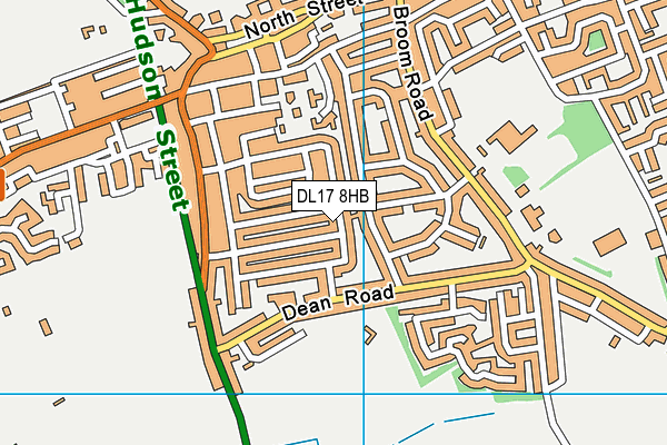 DL17 8HB map - OS VectorMap District (Ordnance Survey) DL17 8HB map - OS VectorMap District (Ordnance Survey)