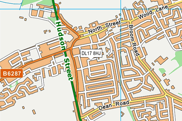 DL17 8HJ map - OS VectorMap District (Ordnance Survey) DL17 8HJ map - OS VectorMap District (Ordnance Survey)