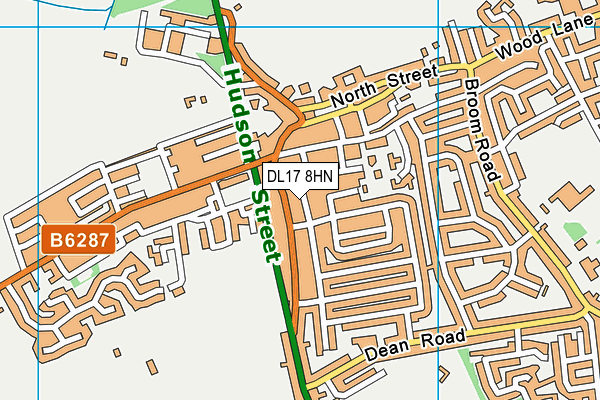 DL17 8HN map - OS VectorMap District (Ordnance Survey) DL17 8HN map - OS VectorMap District (Ordnance Survey)