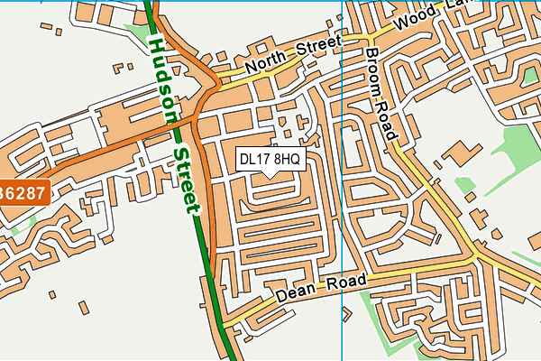 DL17 8HQ map - OS VectorMap District (Ordnance Survey) DL17 8HQ map - OS VectorMap District (Ordnance Survey)
