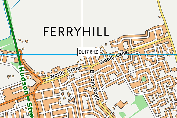 DL17 8HZ map - OS VectorMap District (Ordnance Survey) DL17 8HZ map - OS VectorMap District (Ordnance Survey)