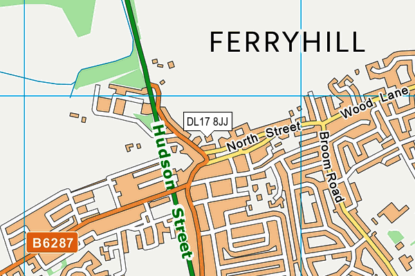 DL17 8JJ map - OS VectorMap District (Ordnance Survey) DL17 8JJ map - OS VectorMap District (Ordnance Survey)