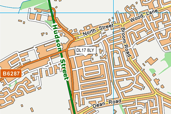 DL17 8LY map - OS VectorMap District (Ordnance Survey)
