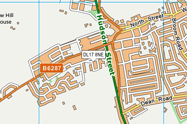 DL17 8NE map - OS VectorMap District (Ordnance Survey) DL17 8NE map - OS VectorMap District (Ordnance Survey)