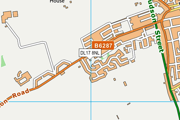 DL17 8NL map - OS VectorMap District (Ordnance Survey) DL17 8NL map - OS VectorMap District (Ordnance Survey)