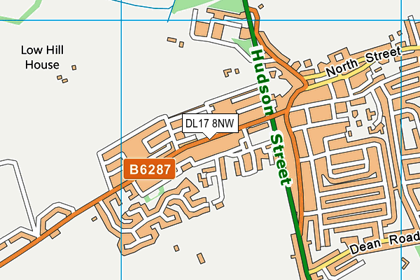 DL17 8NW map - OS VectorMap District (Ordnance Survey) DL17 8NW map - OS VectorMap District (Ordnance Survey)