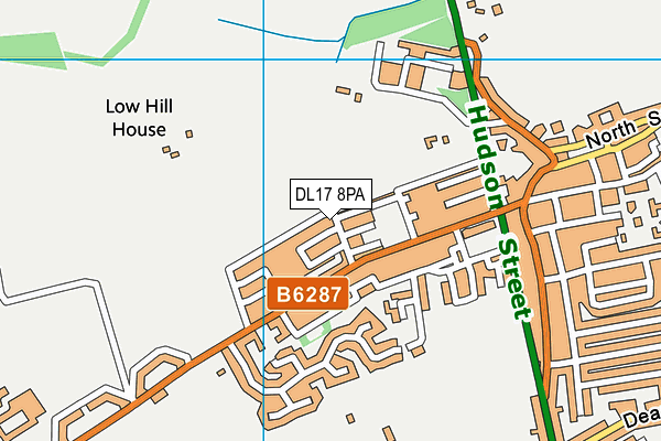 DL17 8PA map - OS VectorMap District (Ordnance Survey) DL17 8PA map - OS VectorMap District (Ordnance Survey)