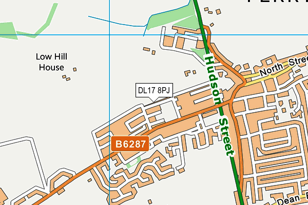 DL17 8PJ map - OS VectorMap District (Ordnance Survey) DL17 8PJ map - OS VectorMap District (Ordnance Survey)