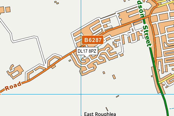 DL17 8PZ map - OS VectorMap District (Ordnance Survey) DL17 8PZ map - OS VectorMap District (Ordnance Survey)