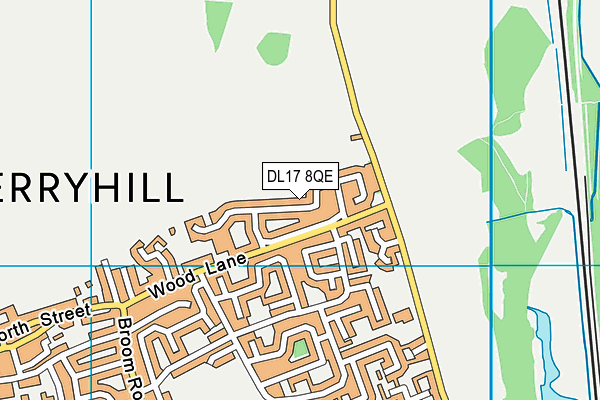 DL17 8QE map - OS VectorMap District (Ordnance Survey) DL17 8QE map - OS VectorMap District (Ordnance Survey)