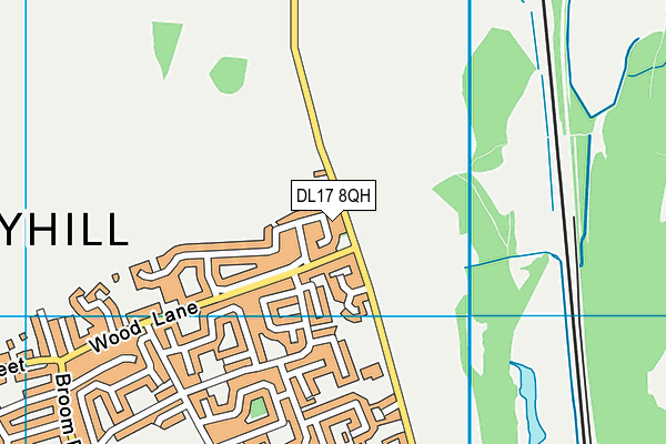 DL17 8QH map - OS VectorMap District (Ordnance Survey) DL17 8QH map - OS VectorMap District (Ordnance Survey)