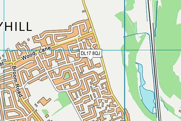 DL17 8QJ map - OS VectorMap District (Ordnance Survey) DL17 8QJ map - OS VectorMap District (Ordnance Survey)