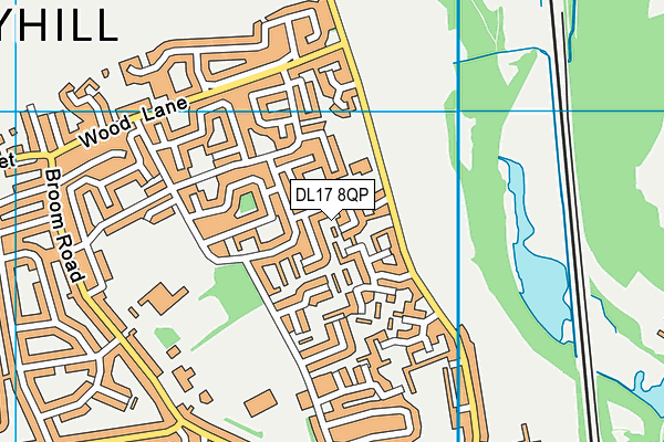 DL17 8QP map - OS VectorMap District (Ordnance Survey) DL17 8QP map - OS VectorMap District (Ordnance Survey)