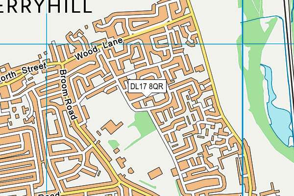 DL17 8QR map - OS VectorMap District (Ordnance Survey) DL17 8QR map - OS VectorMap District (Ordnance Survey)