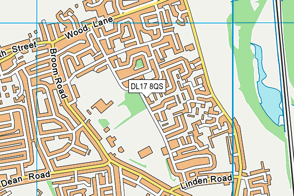 DL17 8QS map - OS VectorMap District (Ordnance Survey) DL17 8QS map - OS VectorMap District (Ordnance Survey)