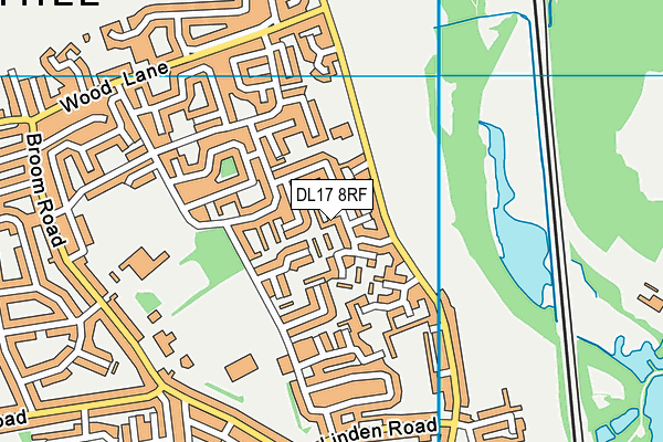 DL17 8RF map - OS VectorMap District (Ordnance Survey) DL17 8RF map - OS VectorMap District (Ordnance Survey)